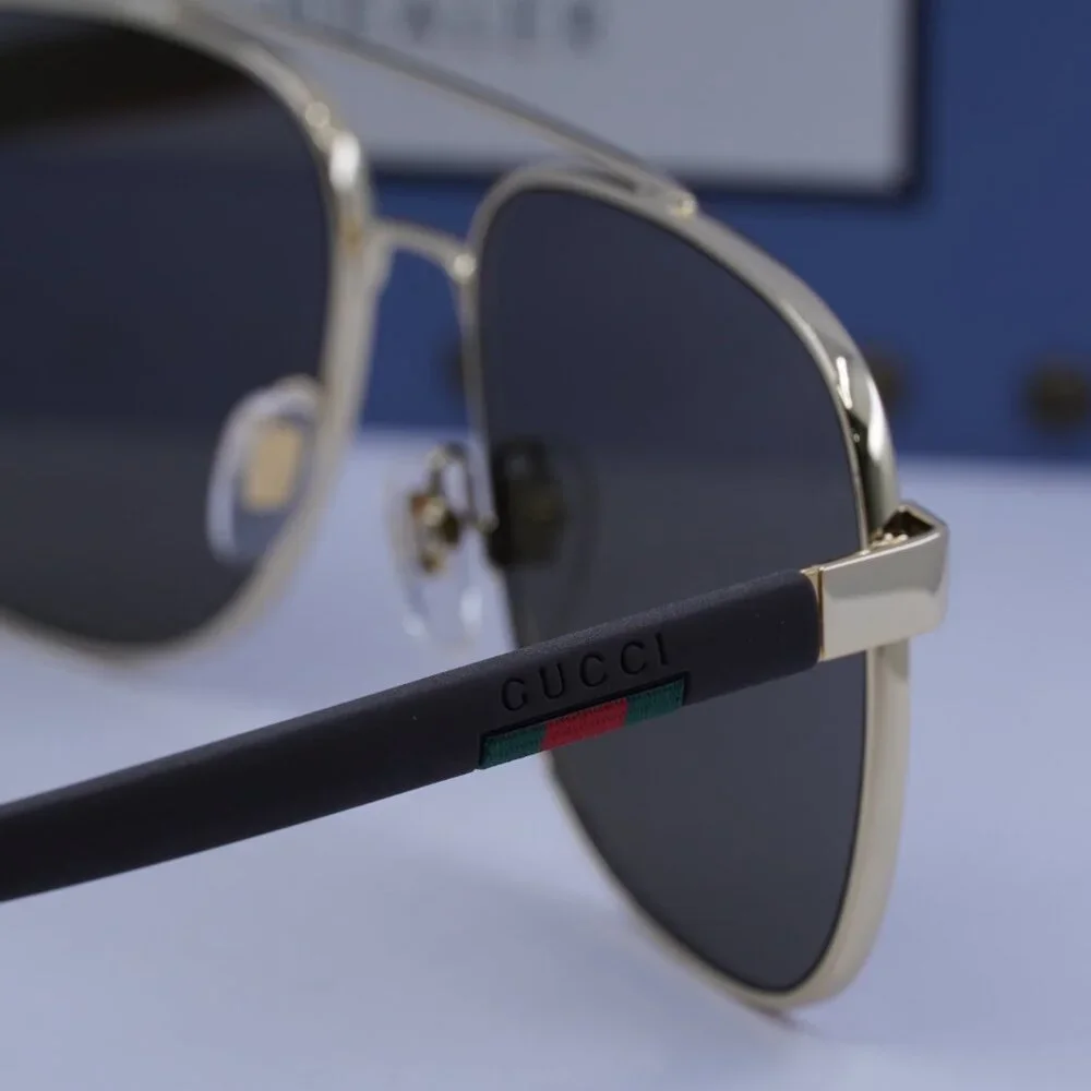 Gucci GG0422S 003 Square Sunglasses - Gold\Brown